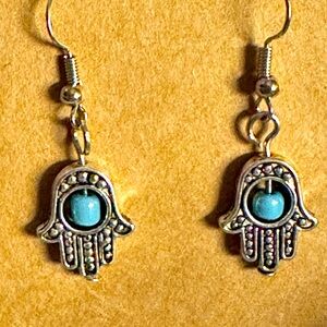 Hamsa dangle earrings